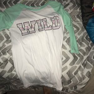 Teal sleeves, White body and super soft